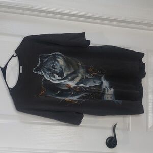 Wolf Gray T-Shirt Vintage 1990s Size XL